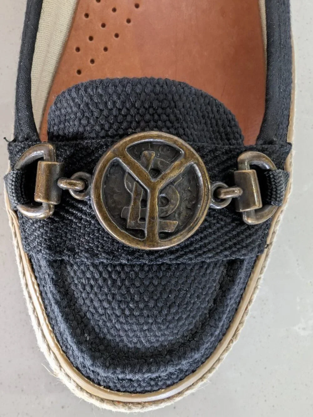 Yves Saint Laurent black canvas